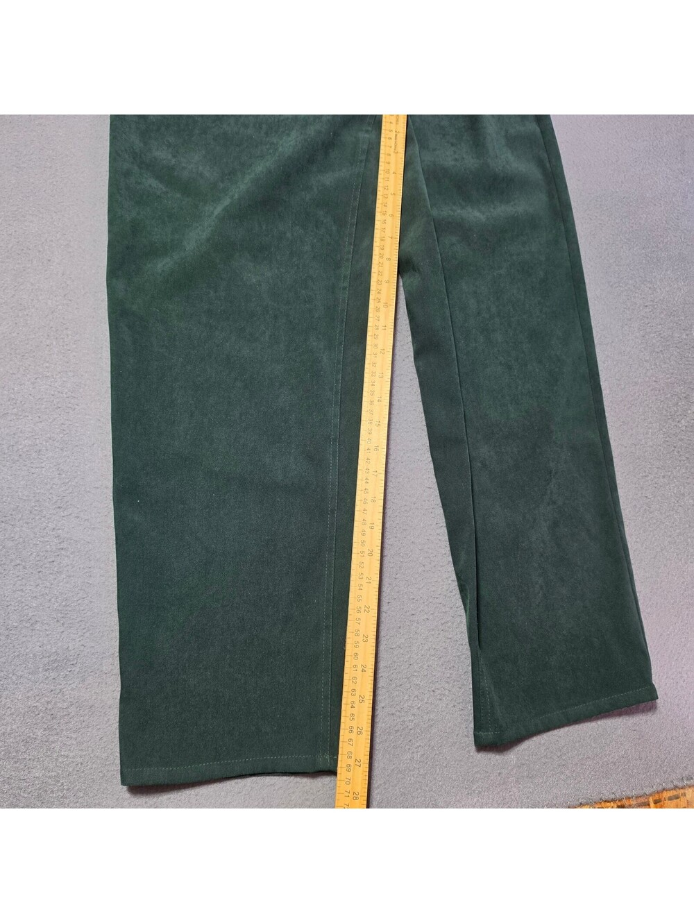 Talbots Petites Stretch Dark Green Velvet Pants Size 10 Women's Soft High Rise - Picture 8 of 9